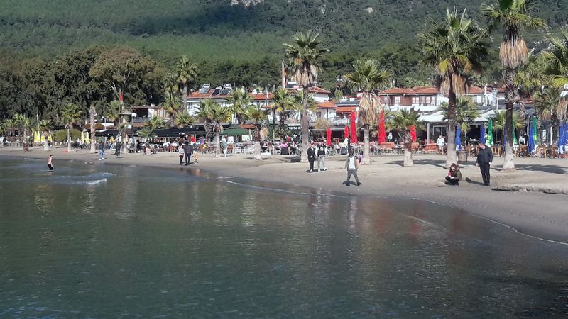 Muğla'da yağış sonrası deniz keyfi