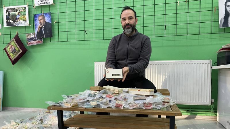 Kocaeli'e sigara içmeyen adam tarihi sigara koleksiyonu yaptı