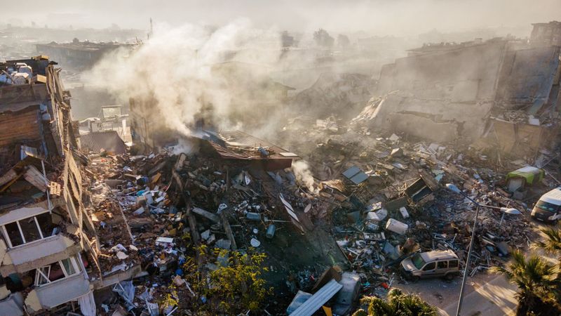 Hatay’daki yıkım havadan görüntülendi