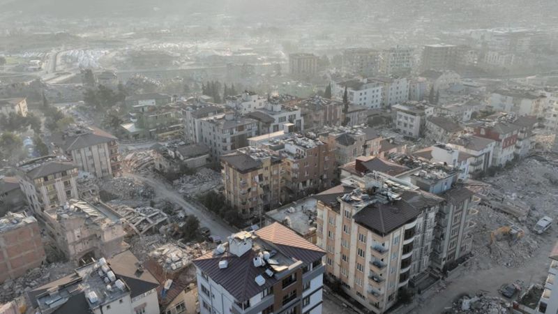 Hatay'daki yıkım havadan görüntülendi
