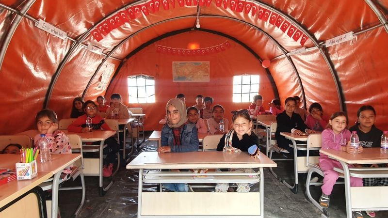 Kahramanmaraş'ta kurulan Mehmetçik Eğitim çadırında eğitim başladı