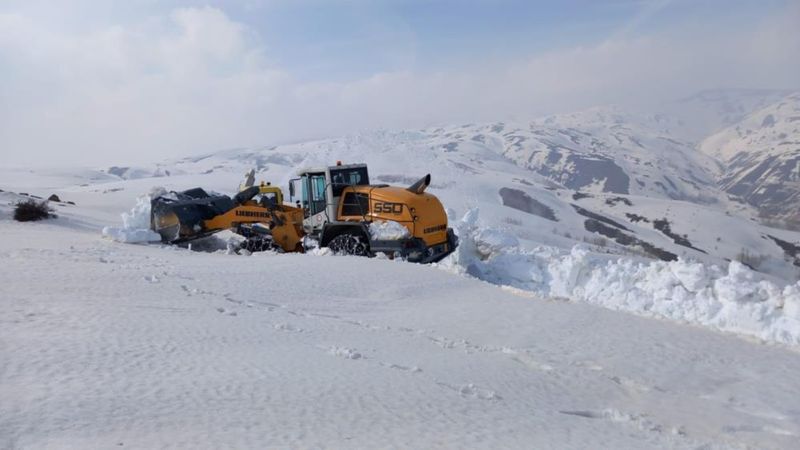 Muş'ta kar yağışı yolları kapattı