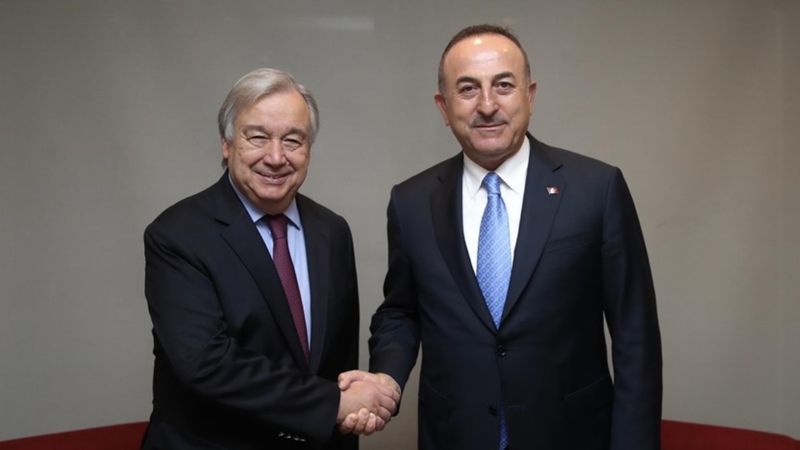 Mevlüt Çavuşoğlu, BM Genel Sekreteri Guterres ile görüştü