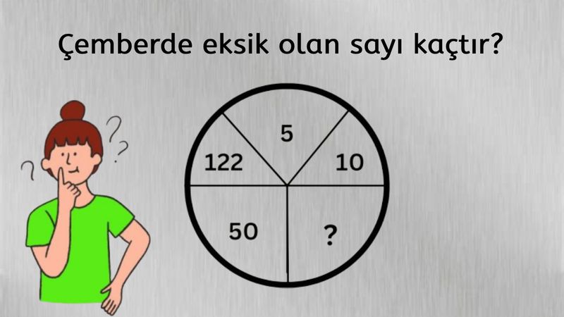 Bu zeka testi sizi çok zorlayacak! Çemberdeki eksik sayıyı 15 saniyede bulan neredeyse yok