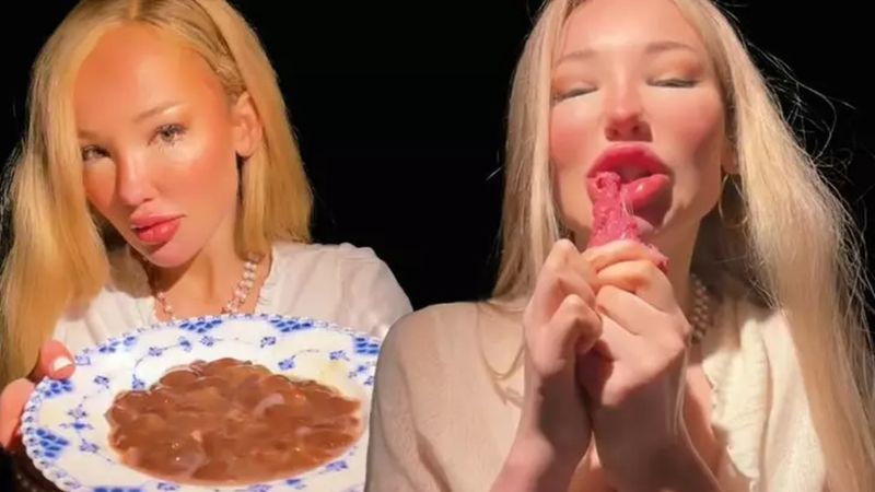 Takipçi sayısı bir anda ikiye katlandı! Tiktok fenomeni çerez gibi çiğ et yedi, olanlar oldu!