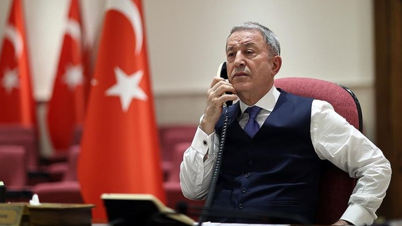 Milli Savunma Bakanı Hulusi Akar, Rus mevkidaşıyla görüştü