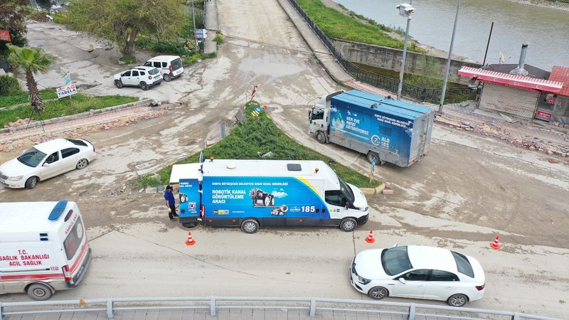 Konya Büyükşehir, Hatay’da Kanal Arızalarını Robot Kameralarla Tespit Ediyor