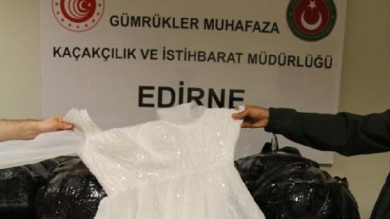 Kapıkule'de 2 milyon TL değerinde kaçak gelinlik yakalandı
