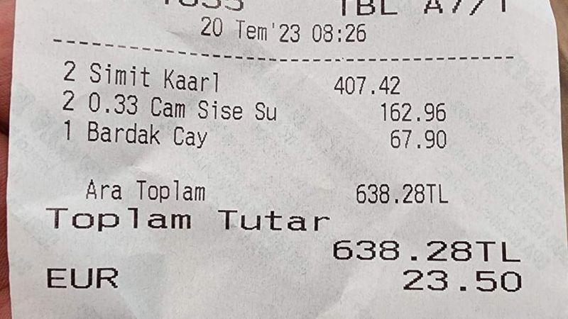 Sabiha Gökçen Havalimanı'ndaki simit ve çay fiyatı şaşkına çevirdi