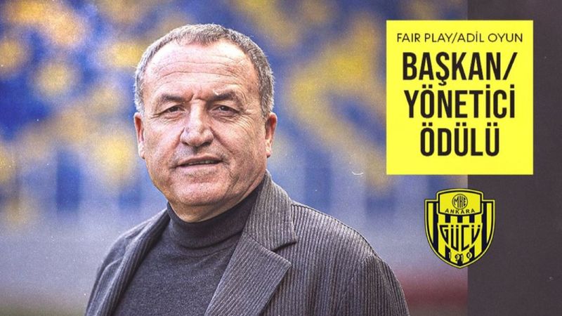 Hakem Halil Umut Meler'e saldıran Ankaragücü Başkanı Koca, Fair Play ödülü almıştı