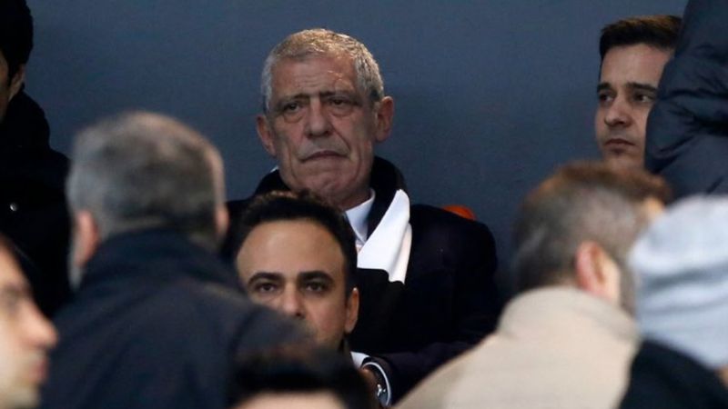 Fernando Santos, Beşiktaş maçını tribünden takip etti