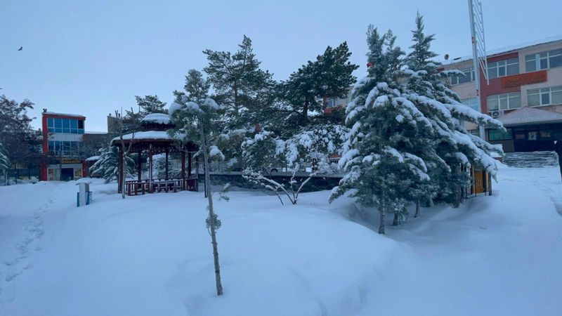 Van'da kar yağışı! Muradiye beyaza büründü...