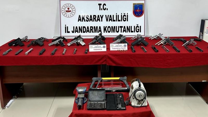 Aksaray'da kaçak silah imalathanesine baskın