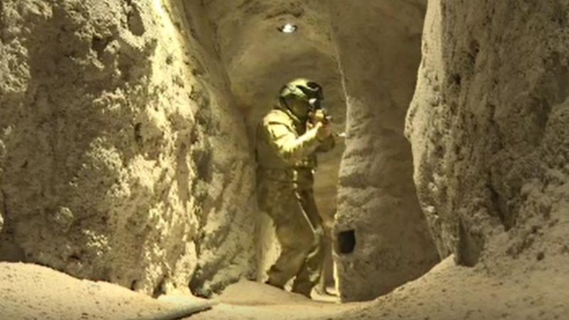 Mehmetçiklerin mağara ve sığınak eğitimi