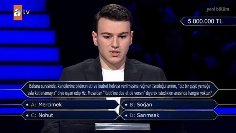 Milyoner'de çıkan 