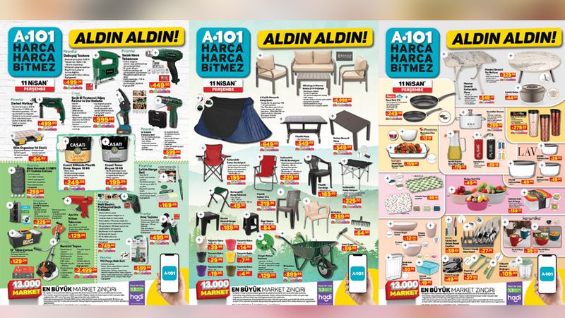 A101^den tamircilere özel fırsat: Testere 499.00 TL, Takım Çantası 129.00 TL, Boya 199.00 TL…