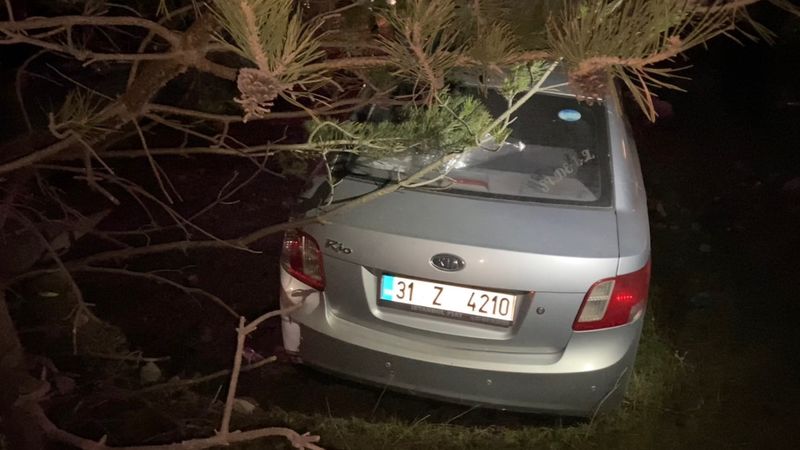 Ardahan'da yoldan çıkan otomobilin sürücüsü yaralandı