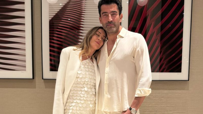 Sinem Kobal'dan Kenan İmirzalıoğlu'na aşk öpücüğü