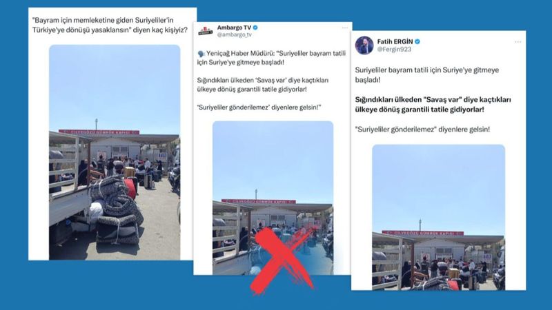 Suriyelilerin bayram için ülkelerine gönderildiği iddiası çürütüldü