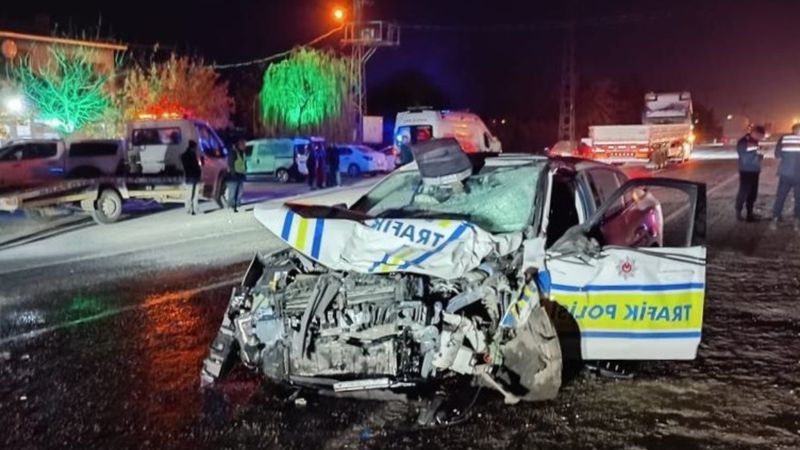 Kahramanmaraş’ta trafik kazası: 1 ölü, 2'si polis 3 yaralı