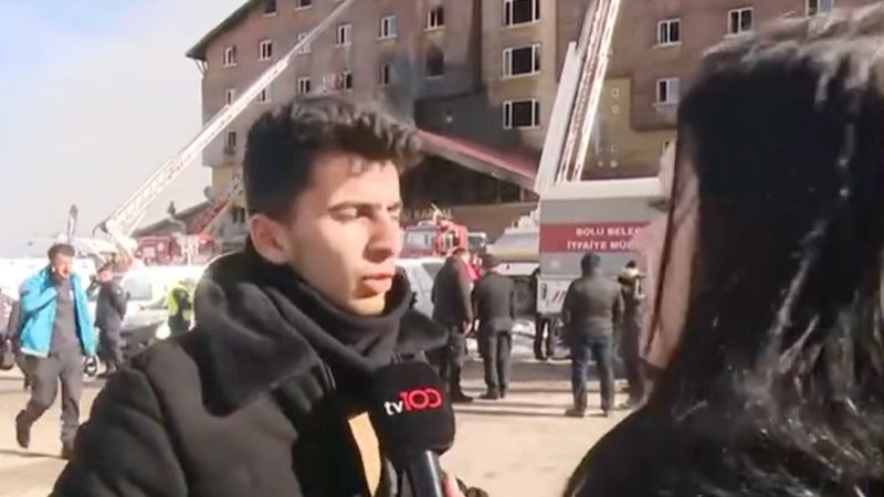 Kartalkaya'daki otel yangını hakkında konuşan görgü tanığı: 'Bebeğimi pencereden atacağım' diye tutturdu
