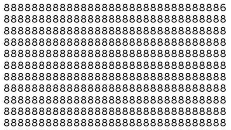 5 Saniyelik Zeka Testi: 8'ler Arasındaki Gizli 6'yı Bulan Dahi Sayılıyor