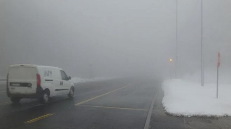 Bolu Dağı'nda göz gözü görmüyor: Görüş mesafesi 20 metre