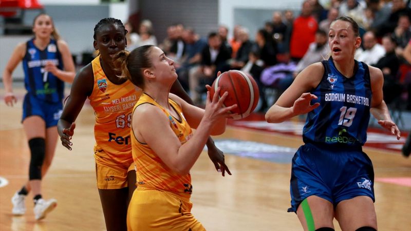 Melikgazi Kayseri Basketbol'den Bodrum Basketbol'a 50 sayılık fark!