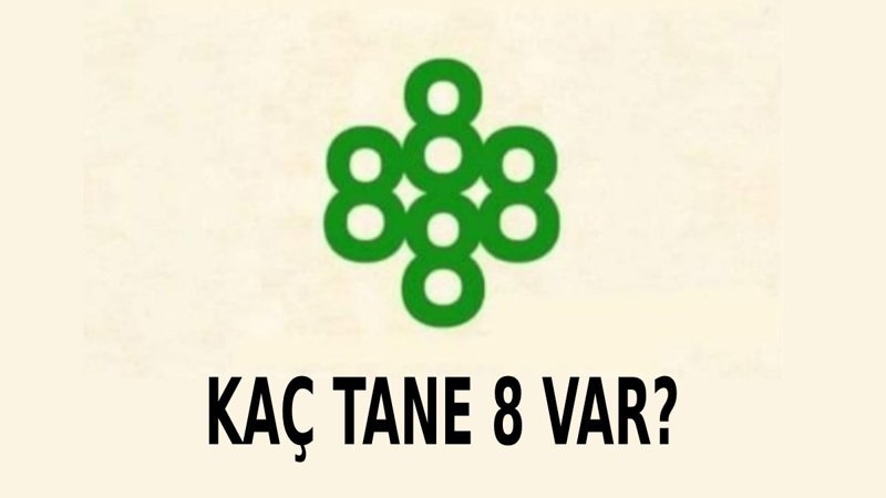 Resimde kaç tane 8 var? Sadece dahiler bulabiliyor…