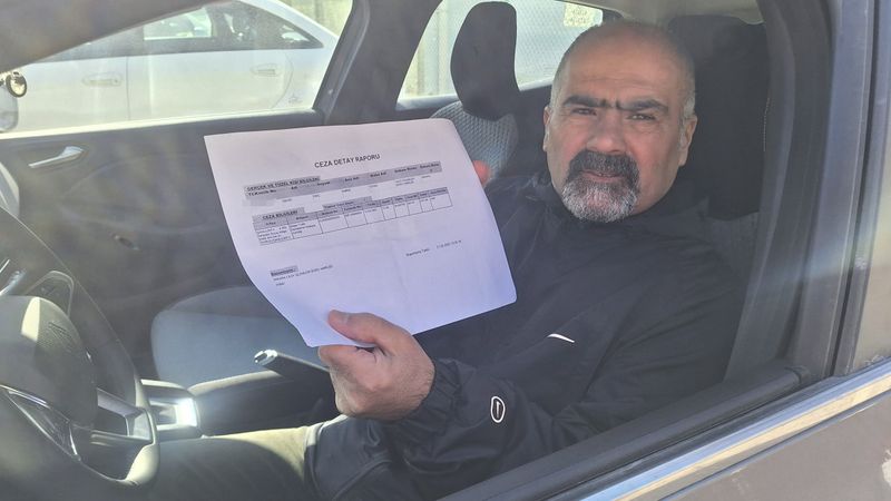 Hiç gitmediği Şanlıurfa'da hatalı sollama cezası yedi