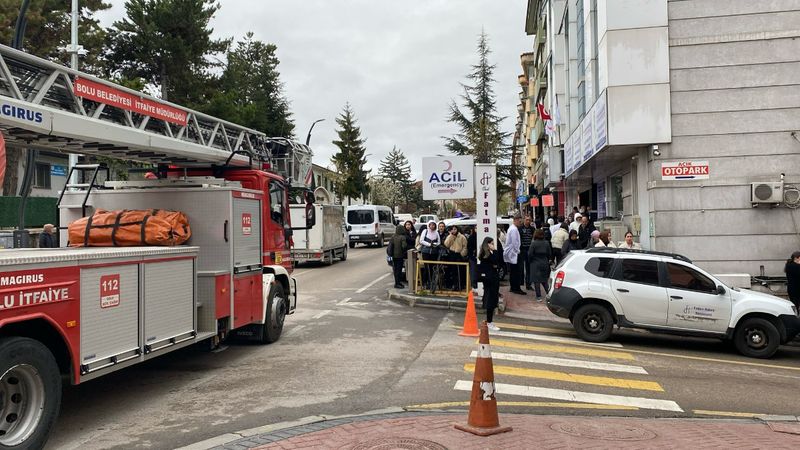 Bolu'da özel hastanede korkutan yangın