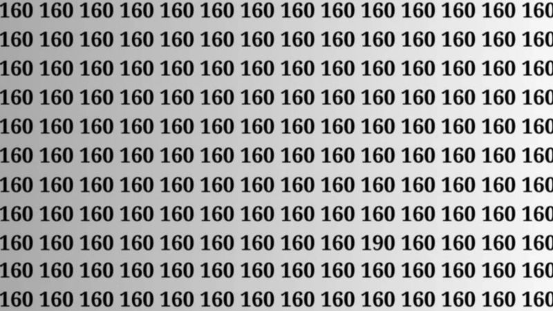 Optik illüzyon testi: Resimdeki 190 sayısını 7 saniyede bulan süper zeka kabul ediliyor