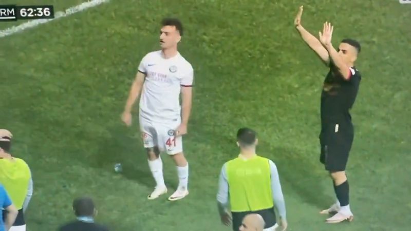 Çorum FK oyuncusundan Amedspor tribününe tepki çeken hareket