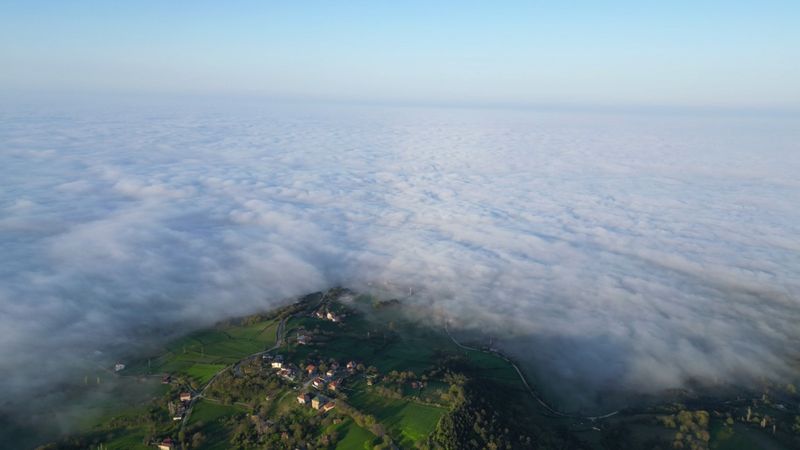 Sinop'ta sis, güzel manzaralar oluşturdu