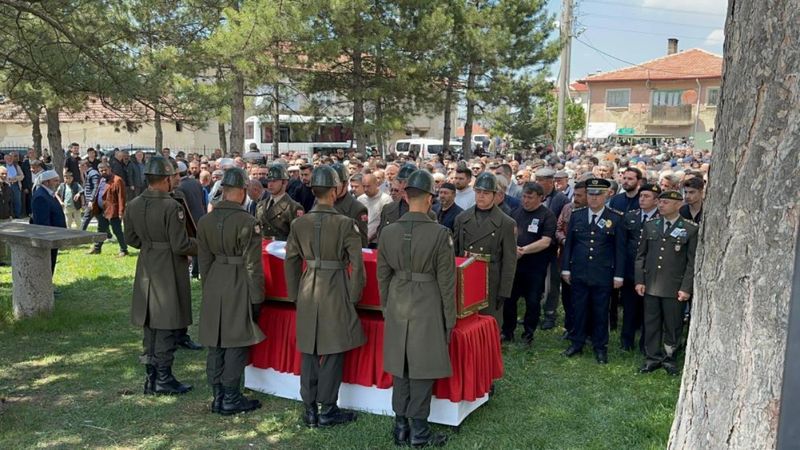 Ankara'da vefat eden Kıbrıs Gazisi Hasan Hüseyin İncesu için askeri tören