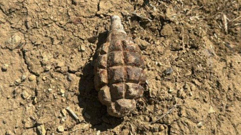 Ankara'da soğan tarlasında 104 yıllık el bombası bulundu