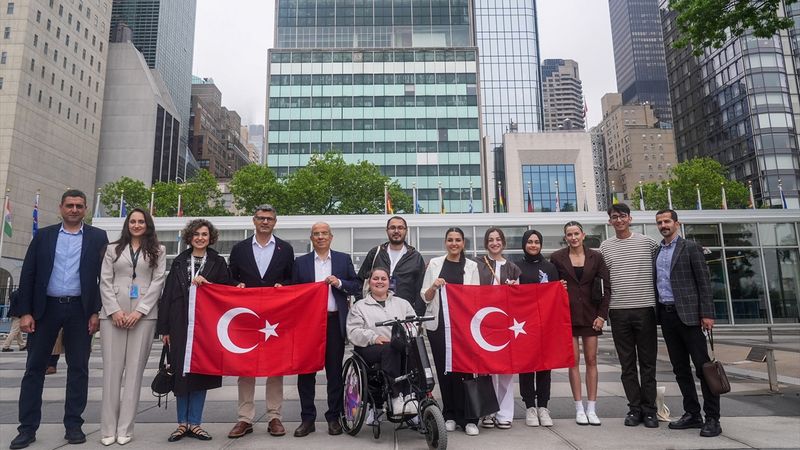 Milli sporcular, BM Genel Merkezi'ni ziyaret etti