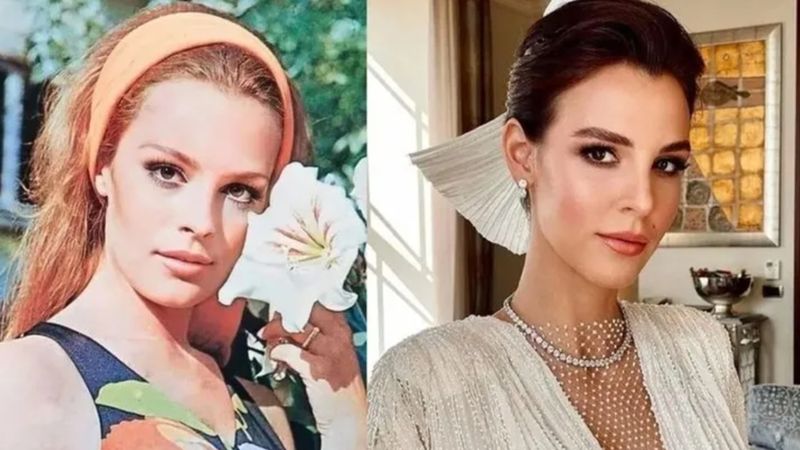 Hülya Koçyiğit'in sosyetik torunu Aslışah Alkoçlar dekolteli davet tarzıyla beğeni topladı