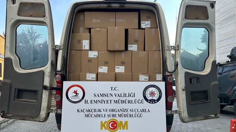 Samsun’da 2 milyondan fazla kaçak makaron ele geçirildi