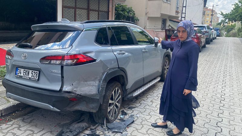 Ataşehir'de bir sürücü araçlara vura vura kaçtı