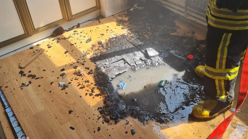 Kastamonu'da mutfakta çıkan yangın evi küle çeviriyordu