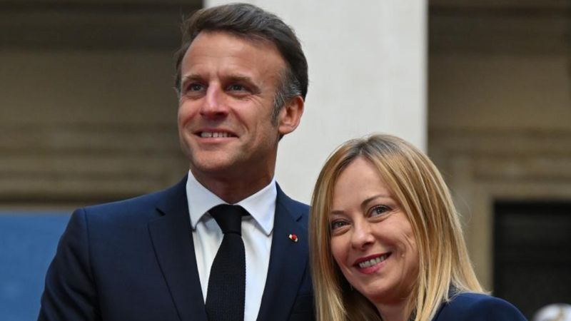 Giorgia Meloni ve Emmanuel Macron, İtalya'da görüştü