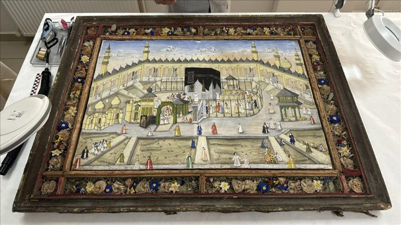 Kabe'nin 200 yıllık tasviri Topkapı Sarayı'ndan gün yüzüne çıktı