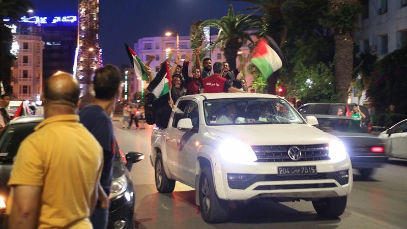 Mağrip Direniş Konvoyu Tunus'tan Gazze'ye doğru yola çıktı