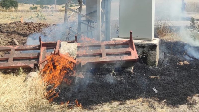 Manisa'da trafoya kuş çarptı: Alevler kısa sürede söndürüldü