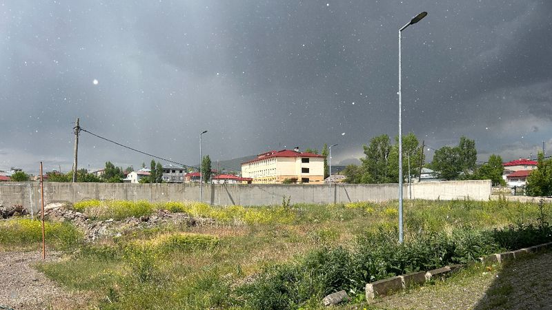 Ağrı'da dolu yağışı etkili oldu