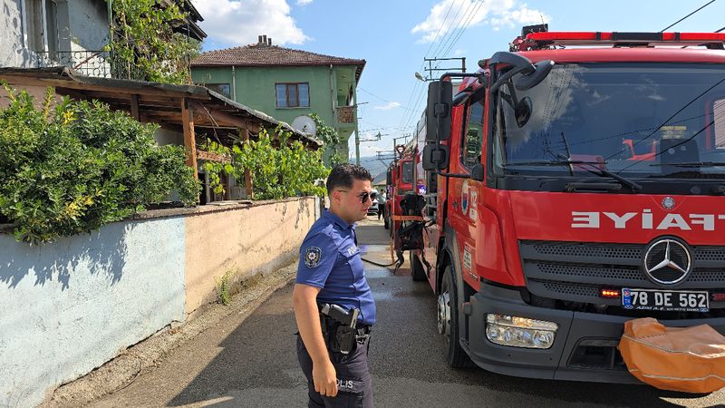 Karabük'te elektrikli battaniye yangın çıkardı