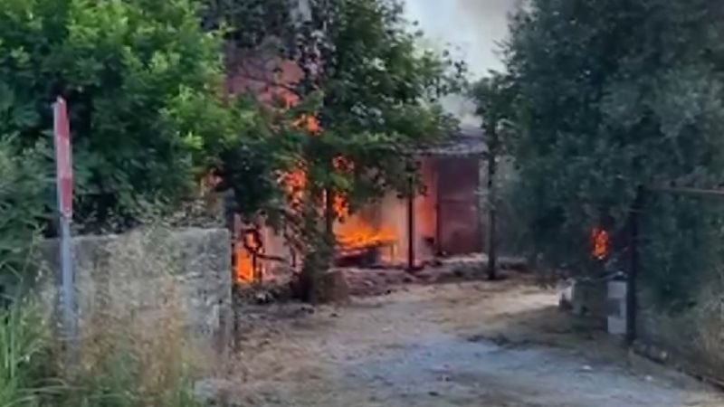 Antalya'da çıkan yangında ev ve traktör kül oldu