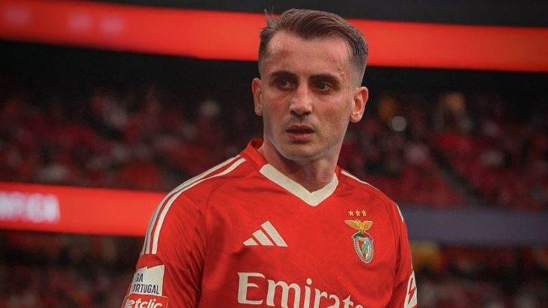 Benfica'nın Türk yıldızı Kerem Aktürkoğlu'nun eşi ile pozları! 