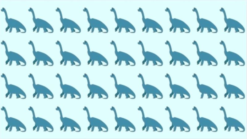 Dinozorlara bakın, farklı olanı ayırın! Tam bir süper zeka işi...